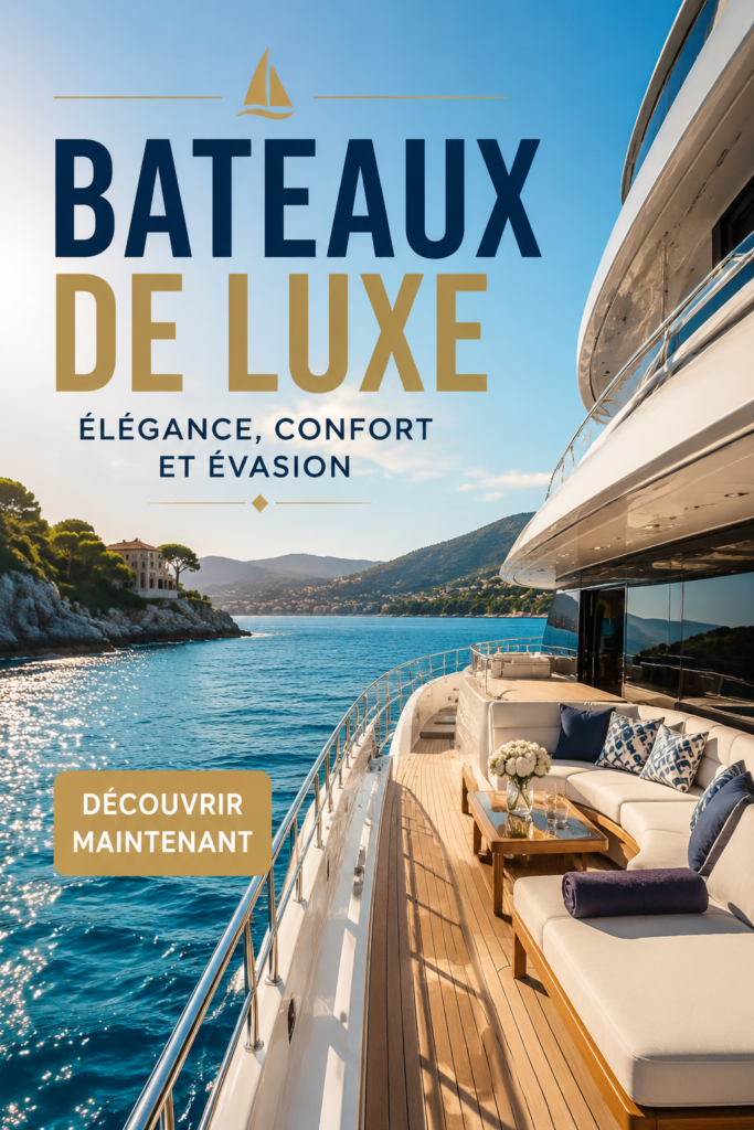 Un élégant bateau de luxe amarré au port, offrant une vue sur la mer