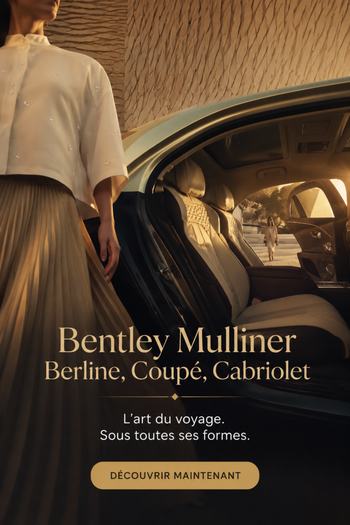 Un modèle Bentley Mulliner garé dans un cadre élégant, mettant en avant son design luxueux.