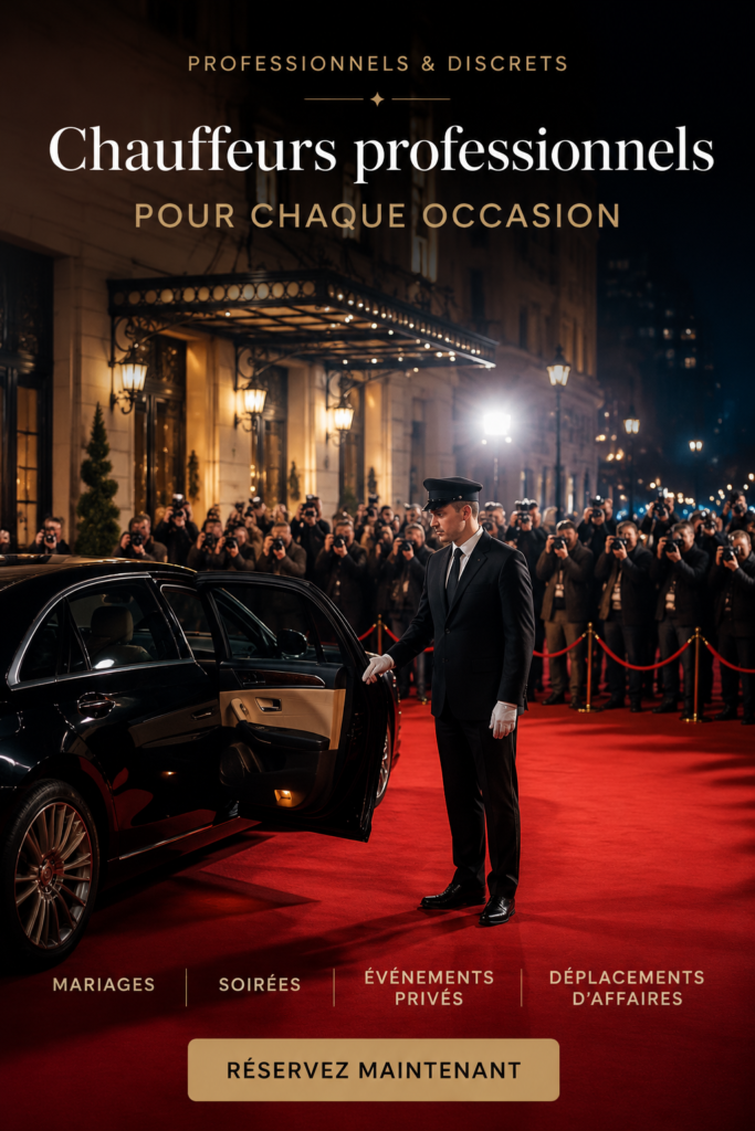 Service de chauffeur professionnel avec une voiture élégante