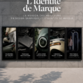 Une femme d'affaires créant l'identité de sa marque avec des éléments graphiques