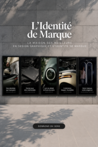 Une femme d'affaires créant l'identité de sa marque avec des éléments graphiques