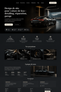 Design moderne et élégant d'un site automobile de luxe avec une interface utilisateur captivante.