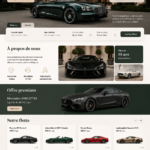 Design élégant d'un site de location de voitures luxe