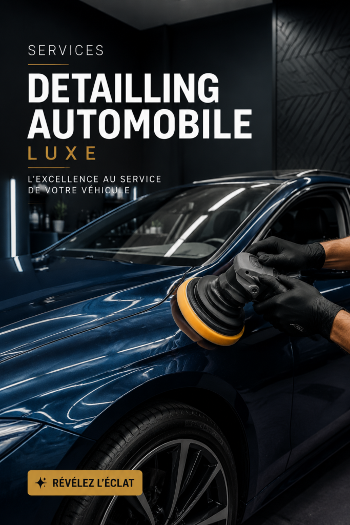 Voiture brillante après un service de detailing automobile de luxe