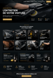 Image d'une voiture brillamment entretenue, mettant en valeur le detailing automobile.