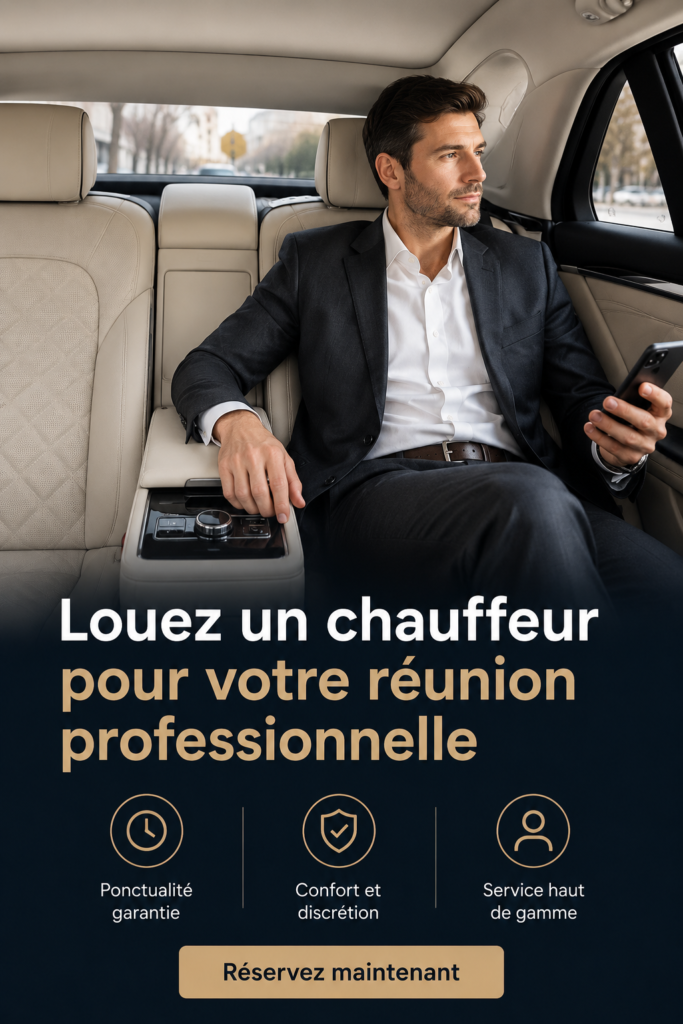 Un chauffeur attend en tenue professionnelle pour conduire un client lors d'une réunion d'affaires.