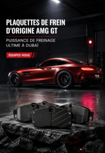 Freins AMG GT installés sur un véhicule, assurant sécurité et performance à Dubaï