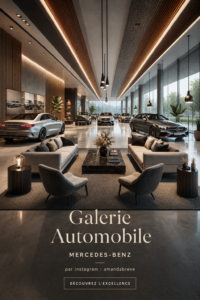 Une superbe Mercedes-Benz garée dans un paysage urbain, capturée pour Instagram.