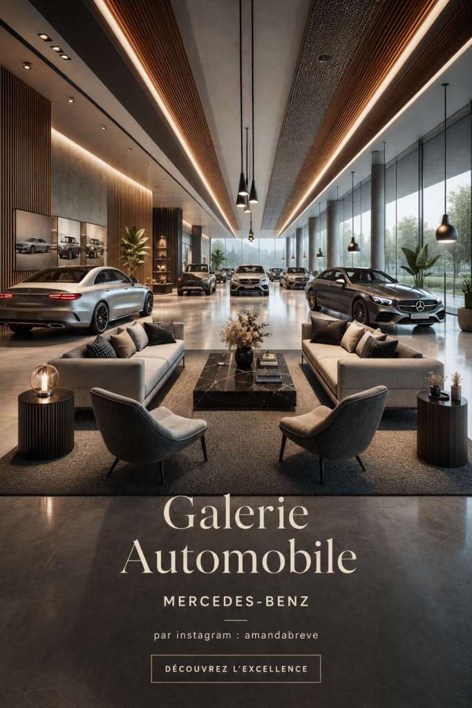 Une superbe Mercedes-Benz garée dans un paysage urbain, capturée pour Instagram.