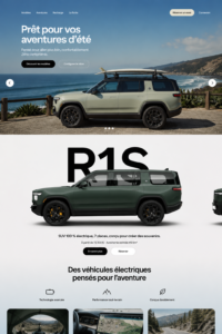 Vue d'une galerie de design de sites web inspirants pour les projets en ligne.