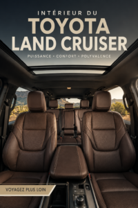 Intérieur spacieux et élégant du Toyota Land Cruiser