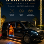 Intérieur élégant et raffiné d'une voiture de luxe avec cuir et finitions haut de gamme.