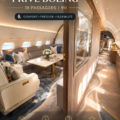 Un jet privé Boeing 9H-ELF prêt pour le décollage, illustrant le luxe des voyages d'affaires.