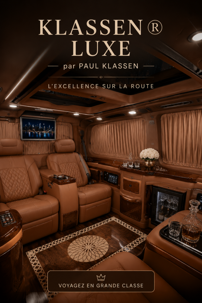 Véhicule de luxe KLASSEN dans un showroom moderne