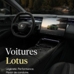Vue intérieure de la Lotus Eletre, mettant en avant le luxe et le design moderne.