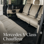 Mercedes V Class stationné, mettant en avant son design élégant et spacieux.