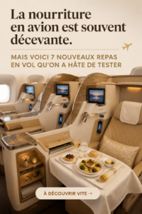 Repas chauds et équilibrés servis en vol