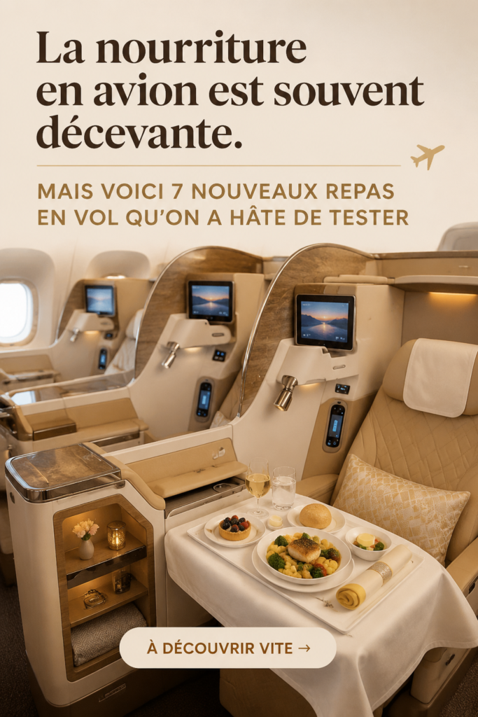 Repas chauds et équilibrés servis en vol