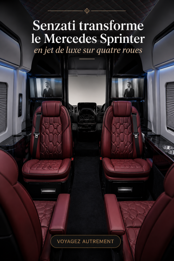 Mercedes Sprinter de luxe transformé par Senzati avec intérieur élégant