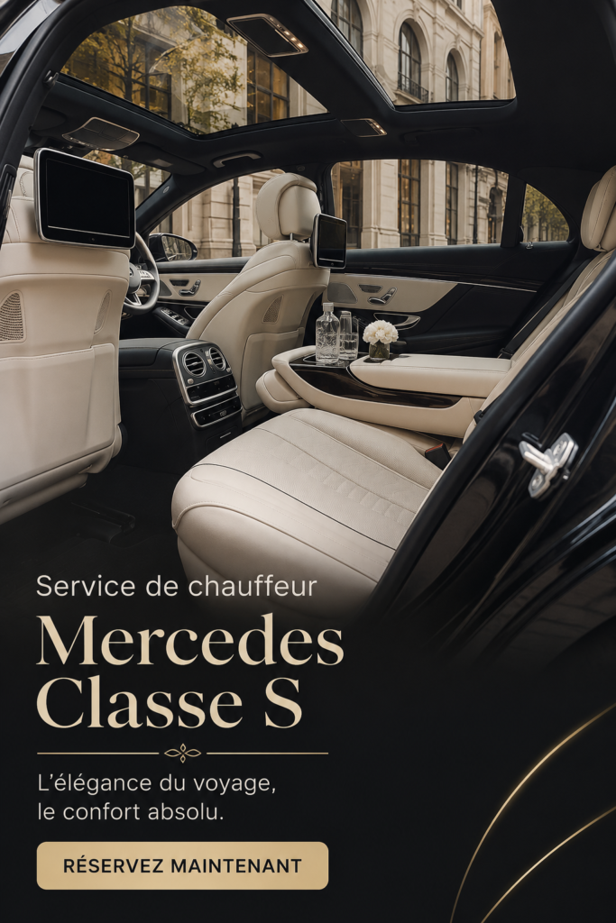 Service de chauffeur en Mercedes Classe S prêt à partir à Londres