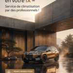 Technicien réalisant un service de climatisation sur un véhicule iX