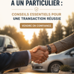 Femme souriante tenant une clé de voiture prête à vendre.