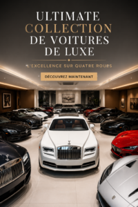 Une voiture de luxe élégante garée devant un paysage pittoresque.