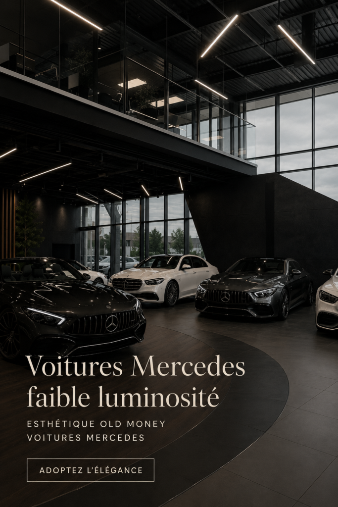 Vue élégante d'une voiture Mercedes dans un décor chic, symbolisant le luxe automobile.