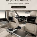 Vue élégante de la BMW Série 7, illustrant son design luxueux et moderne.