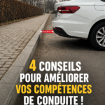 Femme au volant d'une voiture, conduisant avec confiance
