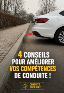 Femme au volant d'une voiture, conduisant avec confiance
