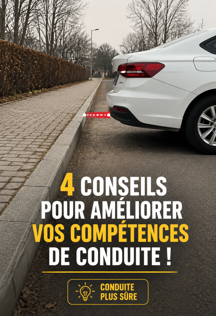 Femme au volant d'une voiture, conduisant avec confiance
