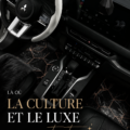 Une vue panoramique d'une magnifique galerie d'art luxueuse, symbole de la fusion entre culture et luxe.