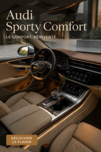Intérieur élégant d'une Audi Sporty avec sièges premium et design raffiné.
