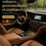 Intérieur de voiture moderne avec des éléments personnalisés et un design élégant.