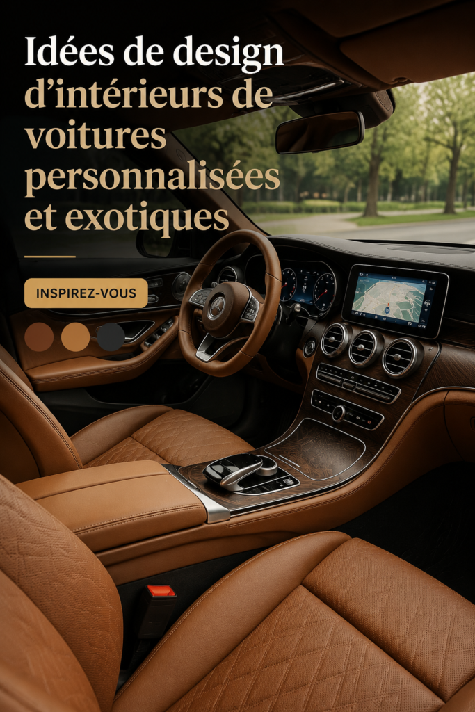 Intérieur de voiture moderne avec des éléments personnalisés et un design élégant.