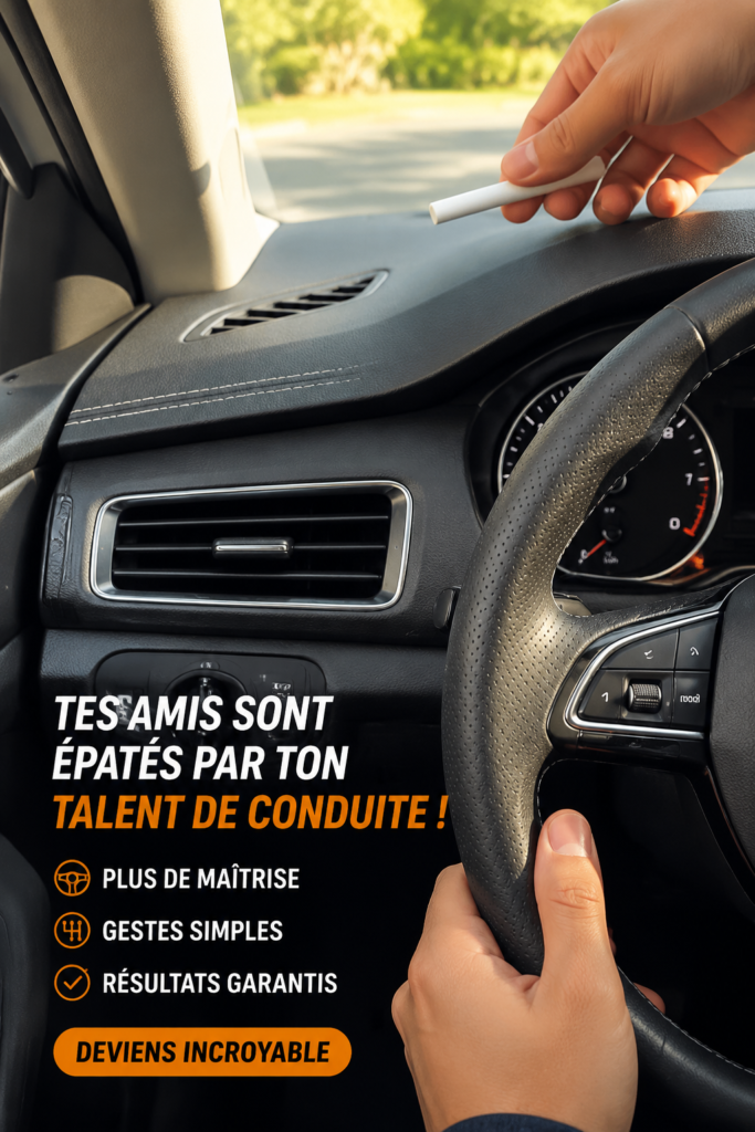 Femme au volant d'une voiture, souriante et confiante, prête à impressionner ses amis avec ses compétences