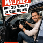 Personne en train de tester une voiture lors d'une essai.