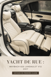 Intérieur luxueux du Maybach 62S Landaulet avec cuir et finitions haut de gamme.