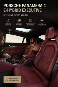 Intérieur moderne et luxueux de la Porsche Panamera 4 E-Hybrid 2017