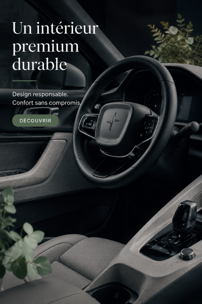 Intérieur de voiture de luxe avec finitions durables et élégantes
