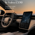 Intérieur élégant et spacieux du Volvo EX90 avec des matériaux haut de gamme.