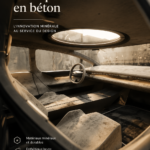 Intérieur d'une voiture de luxe avec des éléments en béton élégant