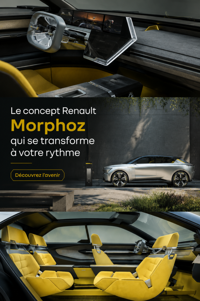 Renault Morphoz, le concept de voiture modulable avec un design futuriste et élégant.