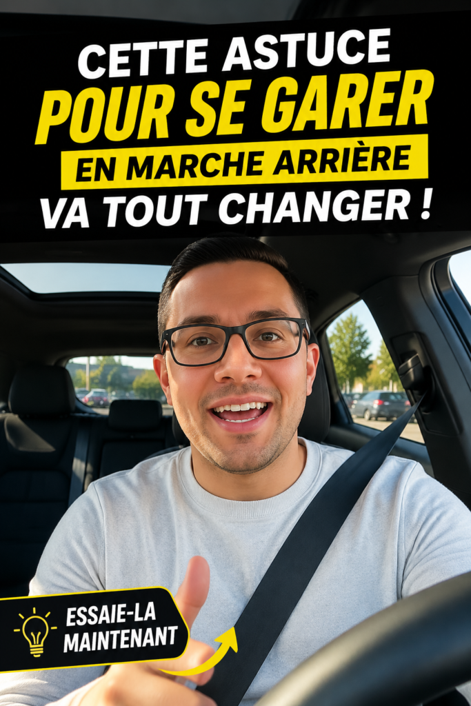 Femme dans sa voiture se préparant à se garer en marche arrière