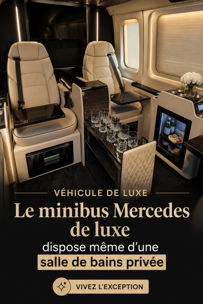 Van Mercedes de luxe avec salle de bain intégrée