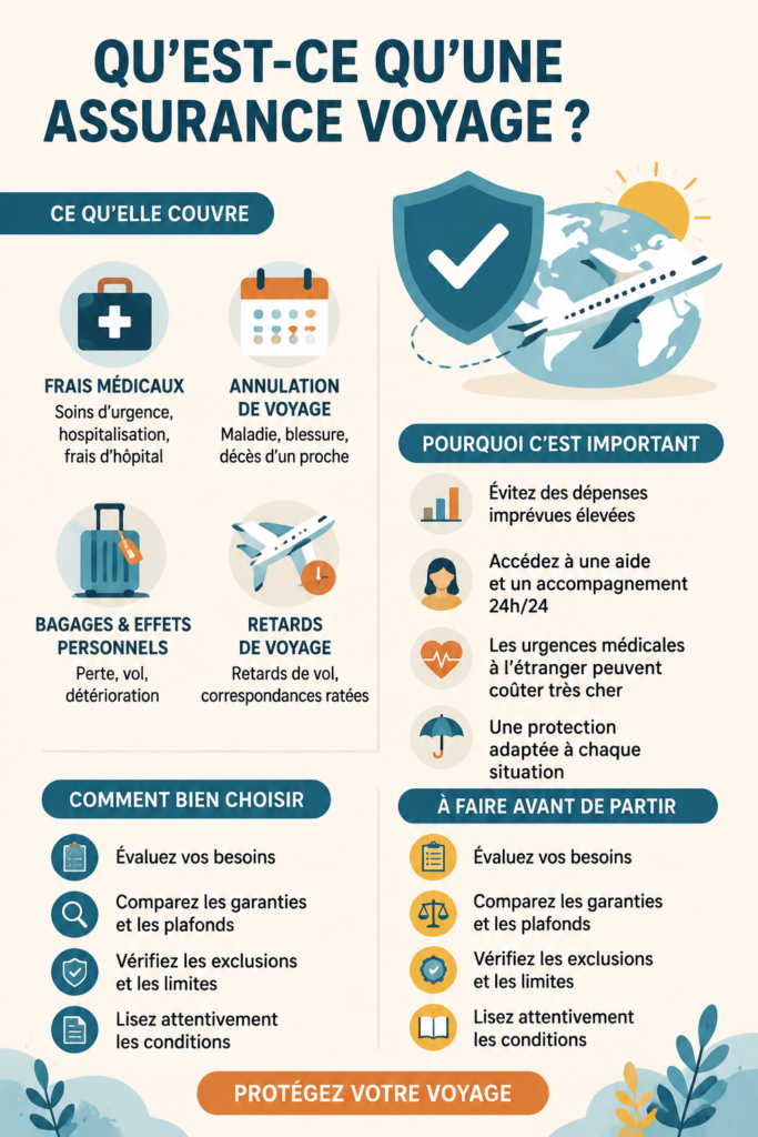 Femme réfléchissant à l'assurance voyage avant son départ en vacances.