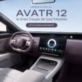 Vue extérieure de l'AVATR 12, une Gran Coupe de luxe futuriste.