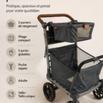 Chariot de courses wadabuggy dans un cadre urbain, pratique et élégant.