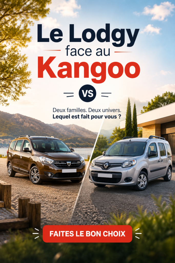 Dacia Lodgy stationné dans un cadre familial, mettant en avant son intérieur spacieux et pratique.